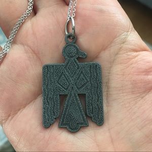 Native American pewter Phoenix pendant